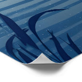 Flusslandschaft Wandkunst Minimalistisches Boot un Poster (Ecke)