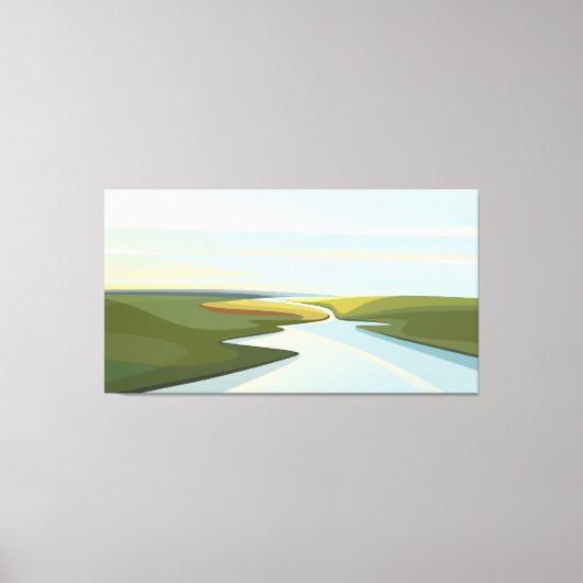Flusslandschaften Leinwanddruck (Vorderseite)