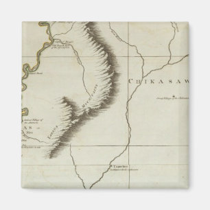 Flusslauf des Mississipi Magnet