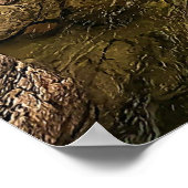 Flusslauf durch Waldnaturplakat Poster (Ecke)