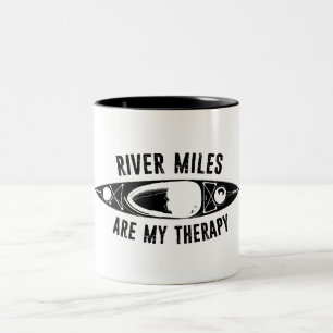 Flussmeilen sind meine Therapie Kajaking Zweifarbige Tasse