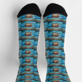 Flussotter-Malerei Socken (Oben)
