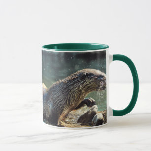 Flussotter-Tierliebhaber-Wildlife-Foto Tasse