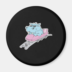 Flusspferd Achterbahn Magnet