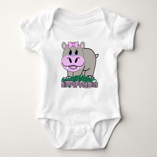 Flusspferd Baby Strampler (Vorderseite)