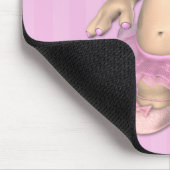Flusspferd-Ballerina Mousepad (Ecke)
