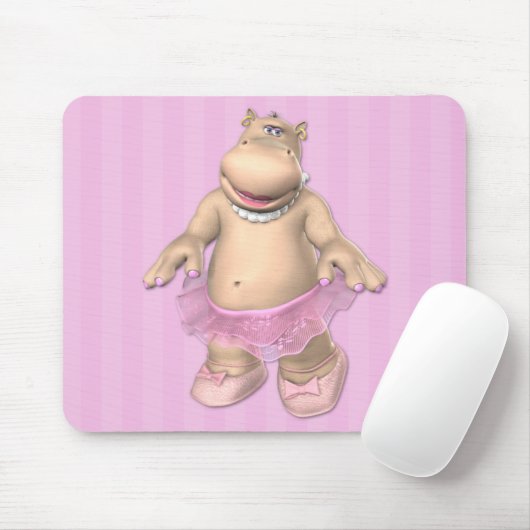 Flusspferd-Ballerina Mousepad (Mit Mouse)