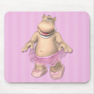 Flusspferd-Ballerina Mousepad