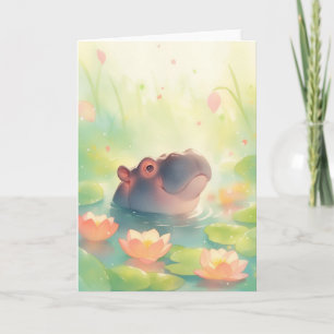 Flusspferd-Blumen-Teich-Versteck im Wald Karte