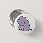 Flusspferd Button (Vorne & Hinten)