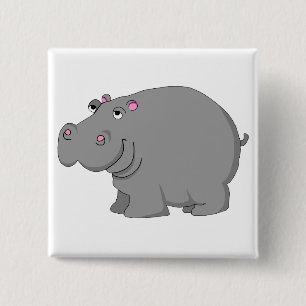 Flusspferd Button