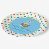 Flusspferd des Zirkus-Zug-| | personalisiert Pappteller (Schrägansicht)