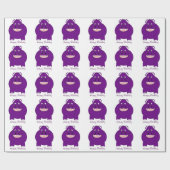 Flusspferd-Design Geburtstag Geschenkpapier (Flach)