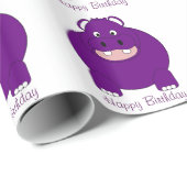 Flusspferd-Design Geburtstag Geschenkpapier (Rolleneckpunkt)