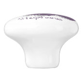 Flusspferd-Design personalisiert Keramikknauf (Seitenansicht)