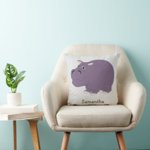 Flusspferd-Design personalisiert Kissen