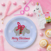 Flusspferd-Feiertags-Weihnachtsfeier-Papier Pappteller (Party)