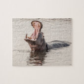 Flusspferd-Gegähne-Puzzle Puzzle (Horizontal)