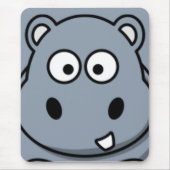 Flusspferd-Gesicht Mousepad (Vorne)
