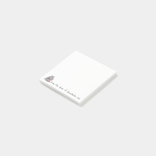 Flusspferd-Helfer Post-it Klebezettel (angewinkelt)