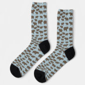 Flusspferd-Hippo-Muster Socken (Linkes Detail)