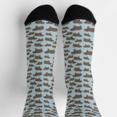 Flusspferd-Hippo-Muster Socken (Oben)