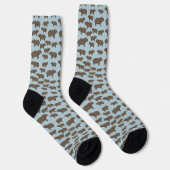 Flusspferd-Hippo-Muster Socken (Rechts)