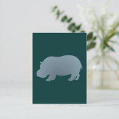 Flusspferd-Hippopotamus Postkarte (Stehend Vorderseite)