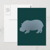 Flusspferd-Hippopotamus Postkarte (Vorne/Hinten)