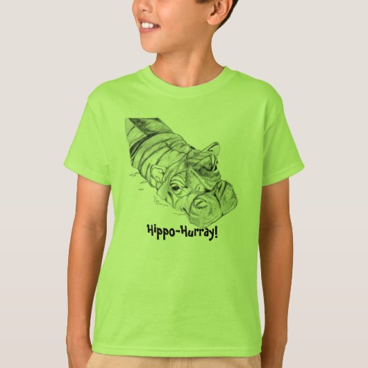 Flusspferd-Hurray! T-Shirt (Vorderseite)