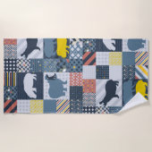 Flusspferd-Imitat-Steppdecke Strandtuch (Vorderseite)