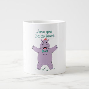 Flusspferd Liebt Dich So Sehr Jumbo-Tasse