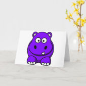 Flusspferd lila karte (Gelbe Blume)