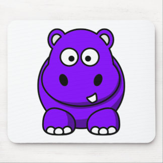 Flusspferd lila mousepad