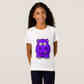 Flusspferd lila T-Shirt (Vorne ganz)