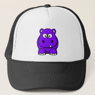 Flusspferd lila truckerkappe