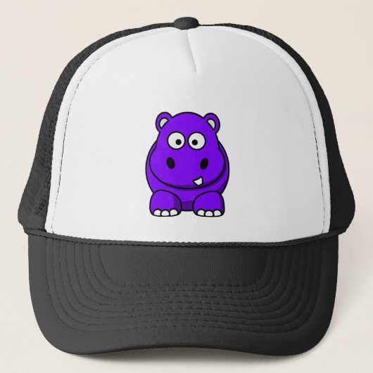 Flusspferd lila truckerkappe (Vorderseite)