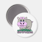 Flusspferd Magnet (Vorderseite/Rückseite)