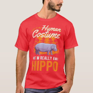 Flusspferd-Mensch-Kostüm Halloween-Flusspferd 4592 T-Shirt