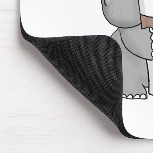 Flusspferd mit Kaffee Mousepad (Ecke)