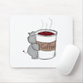 Flusspferd mit Kaffee Mousepad (Mit Mouse)