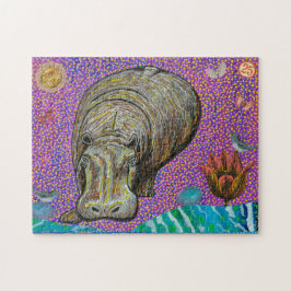 Flusspferd-Puzzlespiel Puzzle