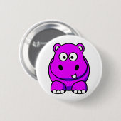 Flusspferd-Rosa Button (Vorne & Hinten)
