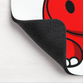 Flusspferd-Rot Mousepad (Ecke)