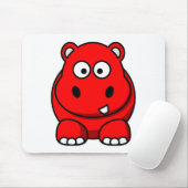 Flusspferd-Rot Mousepad (Mit Mouse)