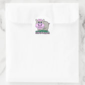 Flusspferd Runder Aufkleber (Tasche)