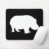 Flusspferd-Silhouette Mousepad (Mit Mouse)