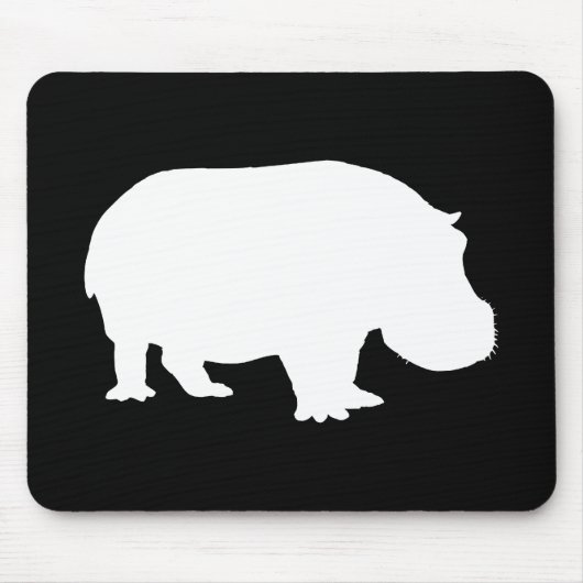 Flusspferd-Silhouette Mousepad (Vorne)
