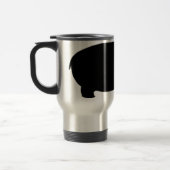 Flusspferd-Silhouette Reisebecher (Links)