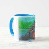 Flusspferd-Spritzen Tasse (Vorderseite Links)